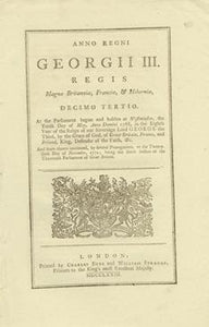 An Act for allowing the free Importation of Rice into this Kingdom, from any of His Majesty's colonies in America, for a limited Time; and for encouraging the making of Starch from Rice