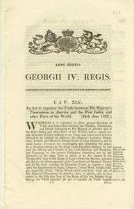 An Act to regulate the Trade between His Majesty's Possessions in America and the West Indies, and other Parts of the World