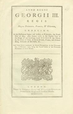 An Act for granting a Bounty upon the Importation of White Oak Staves, and Heading, from the British Colonies or Plantations in America