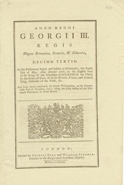 An Act for allowing the Importation of Wheat, Wheat-flour, Indian Corn, Indian Meal, Biscuit, Pease, Beans, Tares, Callivancies, and all other Sorts of Pulse, from His Majesty's Colonies in America, into this Kingdom, for a limited Time, free of Duty