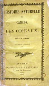 Les Oiseaux / Ornithologie du Canada. Seconde Partie